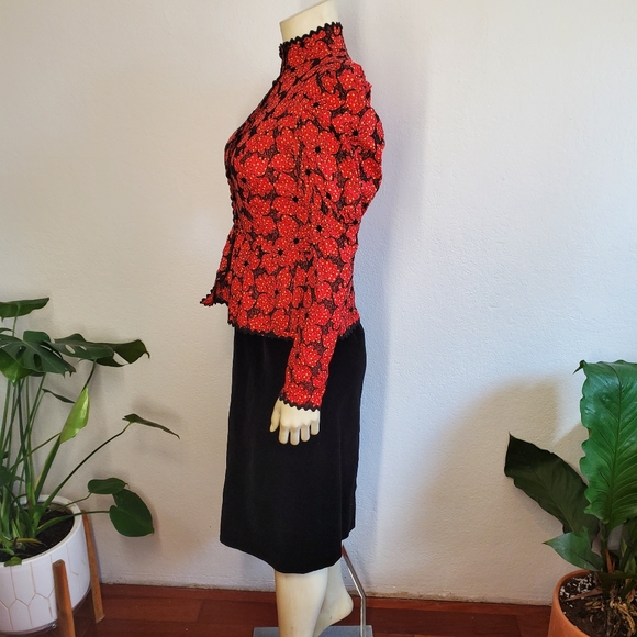 Vintage 70s Prairie Puff Sleeve 40s style Dress - Picture 7 of 10